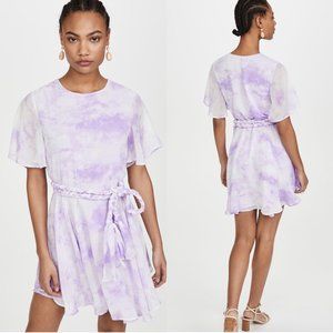 English Factory Tie Dye Braided Belt Dress, Size M